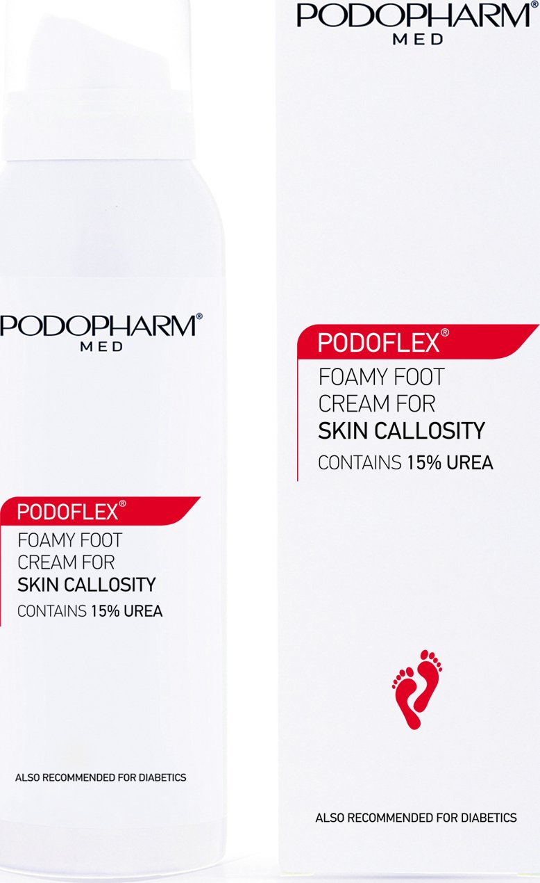 PODOPHARM PODOFLEX krémová pěna na zrohovatělou pokožku nohou s 15% UREY -125ml