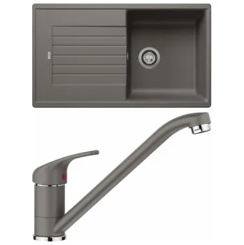 Granitový dřez Blanco Set 10-A 25 Zia 5 S Šedá vulkán + Daras Šedá vulká