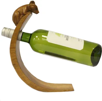 Dřevěný stojan na víno - Mouse