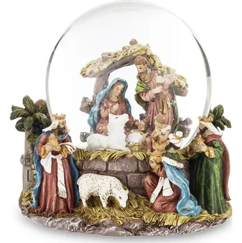 Vánoční dekorace Sněhová koule - Betlém