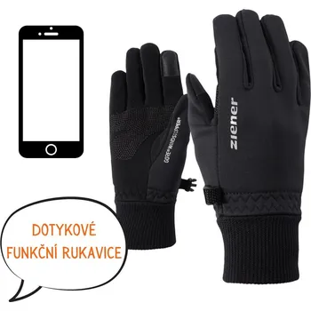 Dětské softshellové rukavice Ziener Lidealist GTX Touch Jr black - prstové velikost rukavic 7 let (4,5)