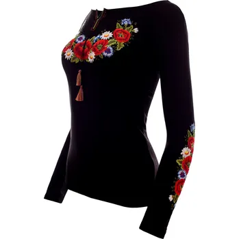 Dámská halenka Dámská halenka vyšívaná makovicemi - L