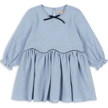 Dívčí šaty Dívčí šaty Konges Sløjd AVA DRESS GOTS modrá barva, mini, KS104071 KS104071.9BYA 50X, vel. 98