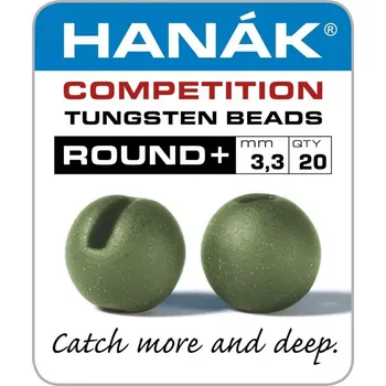 Hanák Tungstenové hlavičky Round+ Matte Olive 2,8mm