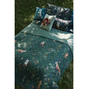Přehoz na lůžko Bavlněný přehoz Medicine RW25-POU601 zelená 68A