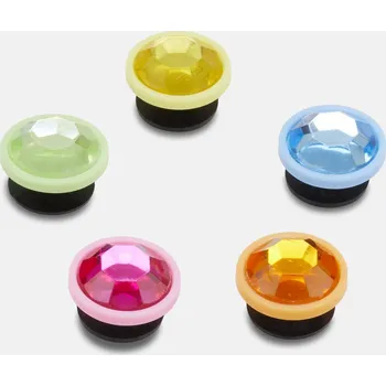 Dívčí pantofle Odznáček Jibbitz - Juicy Gold Gem Circles 5 Pack