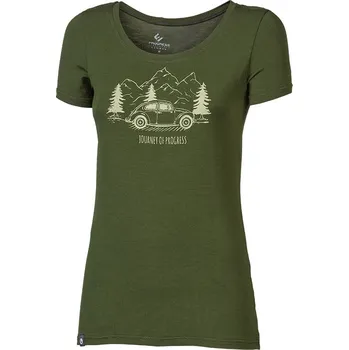 Oblečení a móda Progress Liberta Beetle khaki dámské funkční triko krátký rukáv bambus - L