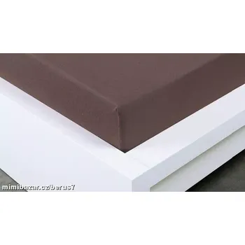 Prostěradlo PROSTĚRADLO Jersey 180 x 200 tmavší hnědá