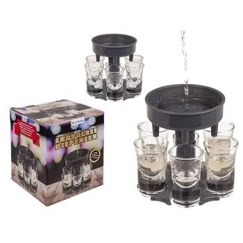 Zásobník na panáky se 6 skleničkami