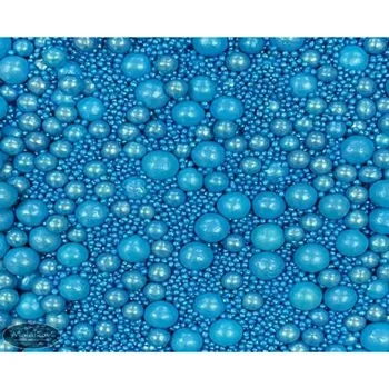 Jedlá dekorace na dort K-Decor Modrý perleťový mix cukrových kuliček 1 kg