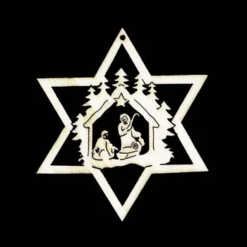 Vánoční ozdoba Vánoční ozdoba - Hvězdička betlém 6 cm