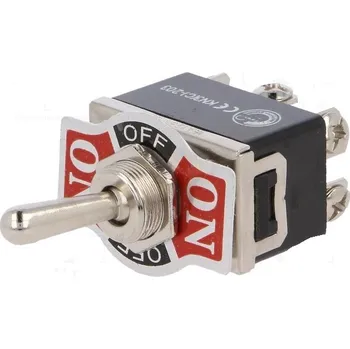 vypínač NINIGI Páčkový přepínač 2 póly 3 polohy ON-OFF-ON 10A