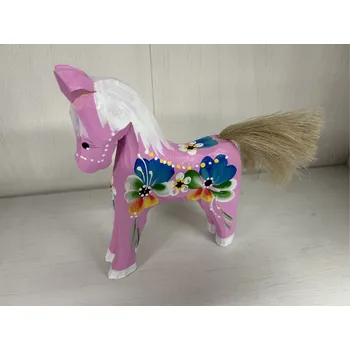 Dřevěná hračka Dřevotéka Dřevěný kůň - růžový velký Dřevěný kůň - růžový velký