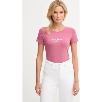 Pánské oblečení Tričko Pepe Jeans NEW VIRGINIA SS N PL505202 růžová 34X, vel. M