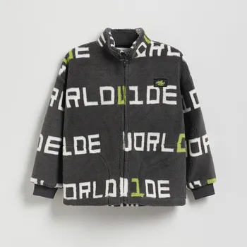 Chlapecká mikina Reserved - Mikina oversized se stojáčkem - tmavě šedá - 948FJ-90X - 948FJ-90X-158