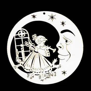 Vánoční ozdoba Vánoční ozdoba - Dívka na měsíci 9 cm