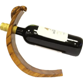 Dřevěný stojan na víno - Želva