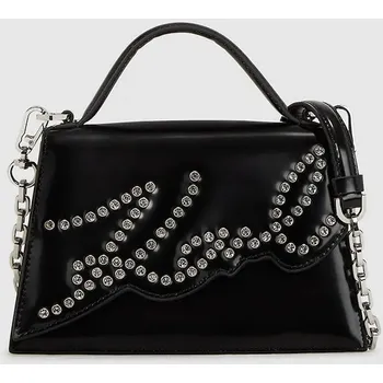 Kabelka Kožená kabelka Karl Lagerfeld K/SIGNATURE A4W30035 černá 99X, vel. ONE SIZE