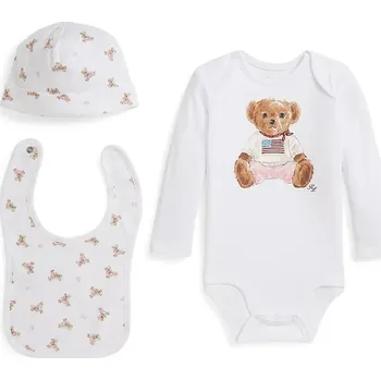 Kojenecký body Bavlněné kojenecké body Polo Ralph Lauren 310981226001 bílá 00X, vel. 62-68