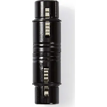 Elektrická zásuvka NEDIS XLR Spojka | XLR 3pinová Zásuvka – XLR 3pinová Zásuvka | Černá barva