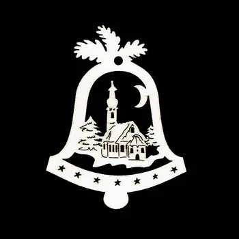 Vánoční ozdoba Vánoční ozdoba - Zvonek s kostelem 6 cm