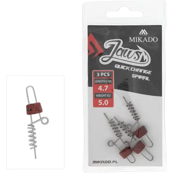 Umělá nástraha Mikado Vrut na Nástrahy Jaws Quick Change Spiral 3ks Délka: 4,7cm, Hmotnost: 5g, Počet ks: 3ks