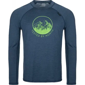 Pánské termoprádlo Kilpi Mavora Top-M tmavě modrá SM0505KIDBL pánské triko dlouhý rukáv 100% Merino vlna - 3XL