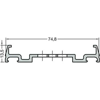 Stavební profil GUTMANN základní profil P 2011/80 hliník bez povrchové úpravy ( ks = 6m )