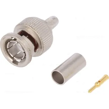 Audio kabel TELEGÄRTNER Zástrčka BNC vidlice přímý 75Ω krimpovací na kabel teflon