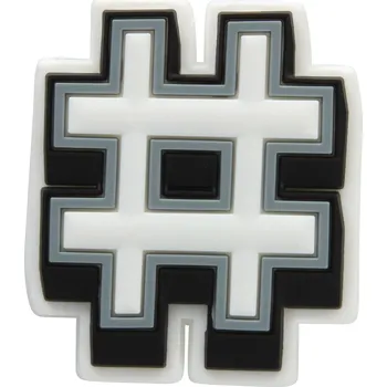 Dívčí pantofle Odznáček Jibbitz - Hashtag