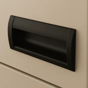 Nábytkové kování Interex Úchytka pro zafrézování MARKER / Černá matná 96 mm