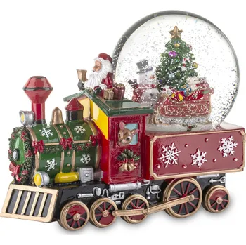 Vánoční dekorace Sněhová koule - Vlak