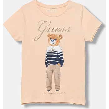 Dívčí tričko Dětské bavlněné tričko Guess J5BI39.J1314.9BYA oranžová 24X, vel. 122-125