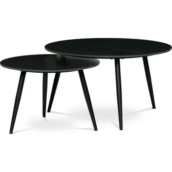 Konferenční stolek Sada 2 konferenčních stolů 80cm a 60cm Autronic AHG-403 BK černé