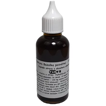 Doplněk stravy STEZA - Tinktura Bazalka posvátná - FORTE 10x 50 ml. + 1ks navíc jako dárek ! (Tinktura Bazalka posvátná )