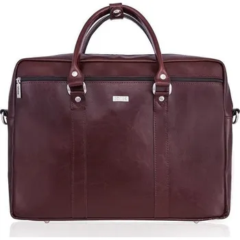 Pánská aktovka Pánská kožená bordó taška SOLIER (SL03 BROWN-MAROON) Velikost: ONE SIZE