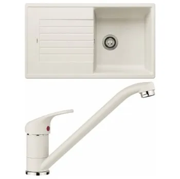 Granitový dřez Blanco Set 10-A 25 Zia 5 S Bílá soft + Daras Bílá soft