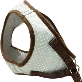 Postroj pro psa Polstrovaný postroj puntíkovaný mentolově zelený SSS