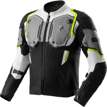 Moto bunda REBELHORN KABÁT TEXTILNÍ TEKSTYLNA BORG II BLACK/GREY/FLUO YELLOW - 9XL