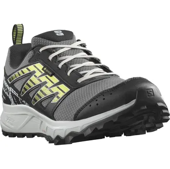 Pánská treková obuv Salomon Wander GTX 471487 quiet shade/lunar rock/sunny lime pánské nízké nepromokavé boty - 42 EUR