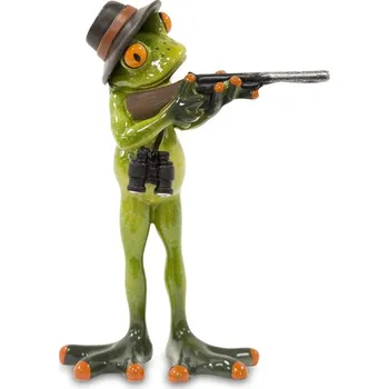 Keramická žabka - Myslivec ve stoje