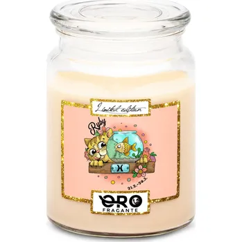 Svíčka Svíčka ve skle 500 g Kočičí znamení - Ryby