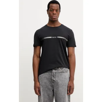 Bavlněné plážové tričko BOSS T-Shirt special 50484328 černá 99B, vel. XXL