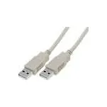 BQ CABLE Kabel USB 2.0 USB A vidlice,z obou stran 5m světle šedá