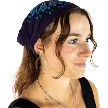 Šátek Čelenka s potiskem mandaly Thea Purple, fialová, Sittar