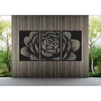 Obraz Třídílný obraz na zeď - Květ