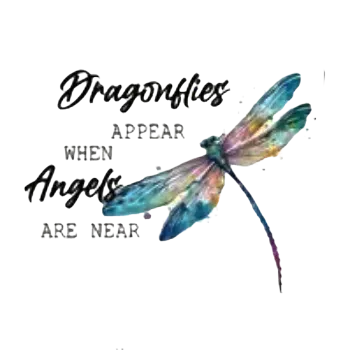 Nášivka Nažehlovací obrázek - vážka s citátem III (20,3 x 15,5 cm)