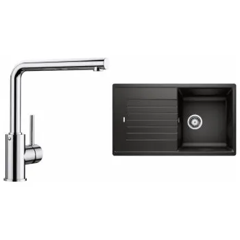 Granitový dřez Blanco Set 10-B 25 Zia 5 S Černá + Mila Chrom