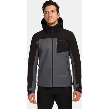 Pánská softshellová bunda Kilpi Ravio-M tmavě šedá UM0126KIDGY pánská softshellová bunda s kapucí Siberium SRC 10000 - 4XL