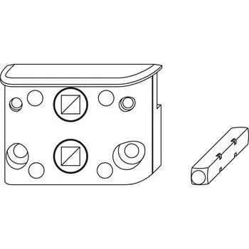 MACO mezipřevodovka, DM -6 mm, vůle drážky 12 mm, přesah 20 mm, 13V (102234)